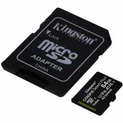 MICRO SD KINGSTON 64GB CL10 CANVAS S.PLUS SDCS + ADAPTATEUR SD