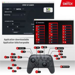 Convertisseur Clavier Souris pour Switch, Adaptateur de Contrôleur de Jeu  Compatible avec Switch, pour PS4 pour Xbox One pour PS3 pour Box 360 :  : Jeux vidéo