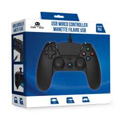 MANETTE FILAIRE NOIRE POUR PS4 AVEC CABLE 3M AVEC PRISE JACK